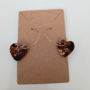 Fashion Jewelry Heart Tortoiseshell Earrings